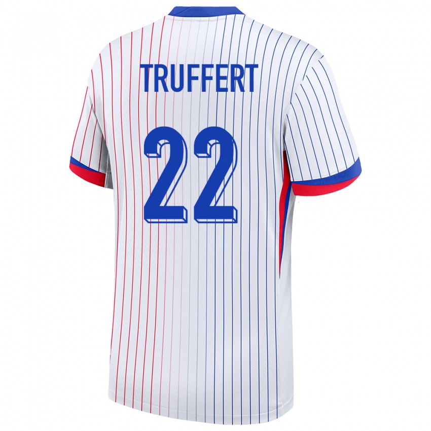 Niño Camiseta Francia Adrien Truffert #22 Blanco 2ª Equipación 24-26 La Camisa México