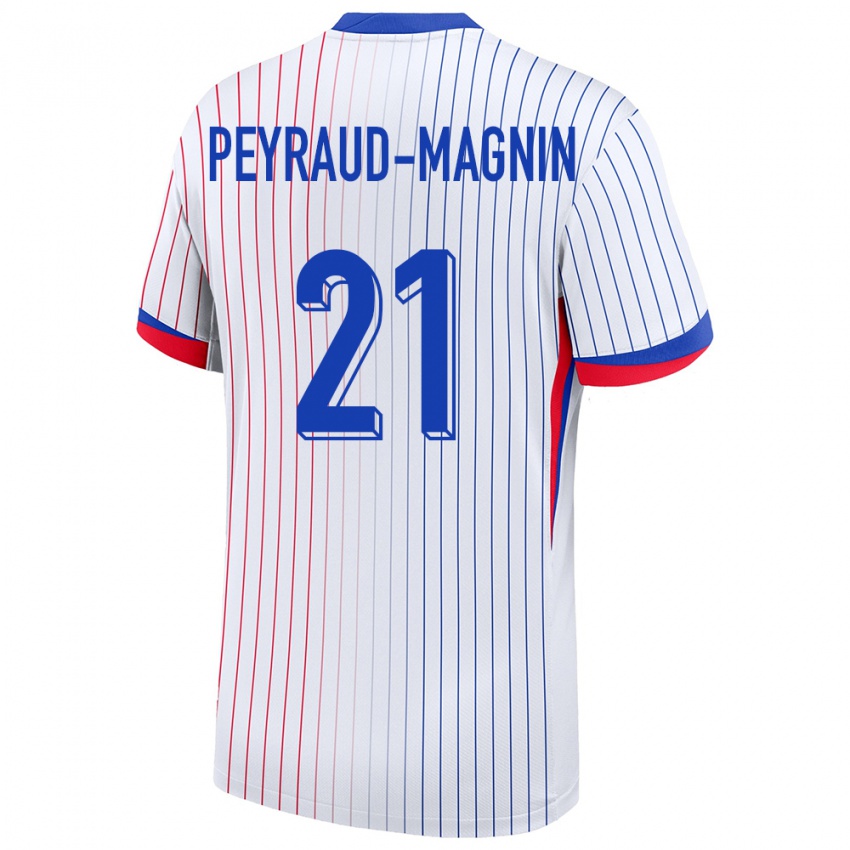 Niño Camiseta Francia Pauline Peyraud Magnin #21 Blanco 2ª Equipación 24-26 La Camisa México