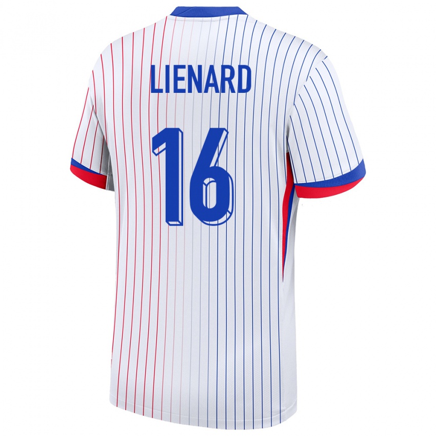 Niño Camiseta Francia Yann Lienard #16 Blanco 2ª Equipación 24-26 La Camisa México