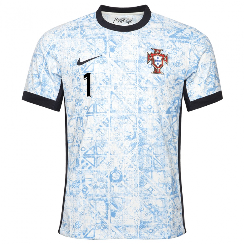 Niño Camiseta Portugal Rui Patricio #1 Crema Azul 2ª Equipación 24-26 La Camisa México