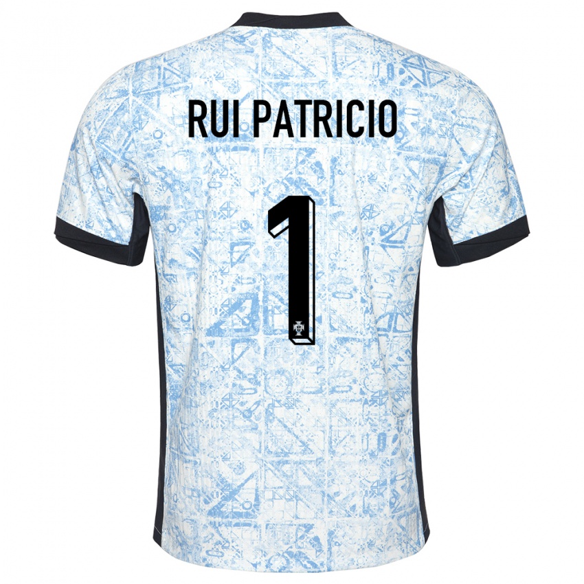 Niño Camiseta Portugal Rui Patricio #1 Crema Azul 2ª Equipación 24-26 La Camisa México