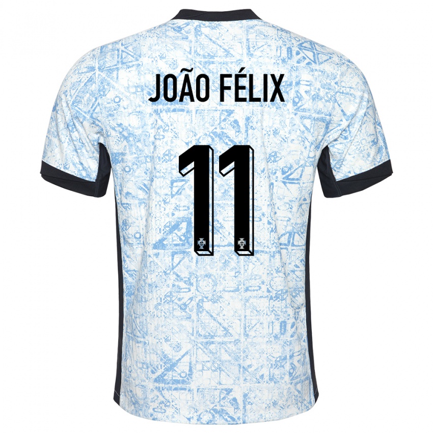 Niño Camiseta Portugal Joao Felix #11 Crema Azul 2ª Equipación 24-26 La Camisa México