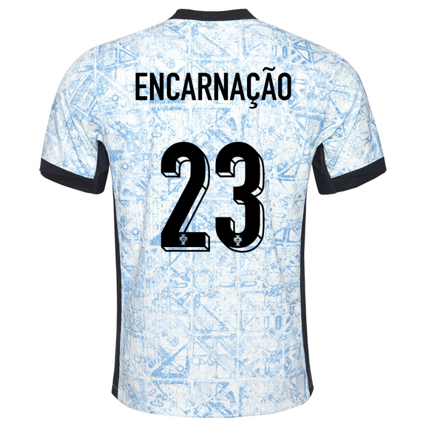 Niño Camiseta Portugal Telma Encarnacao #23 Crema Azul 2ª Equipación 24-26 La Camisa México