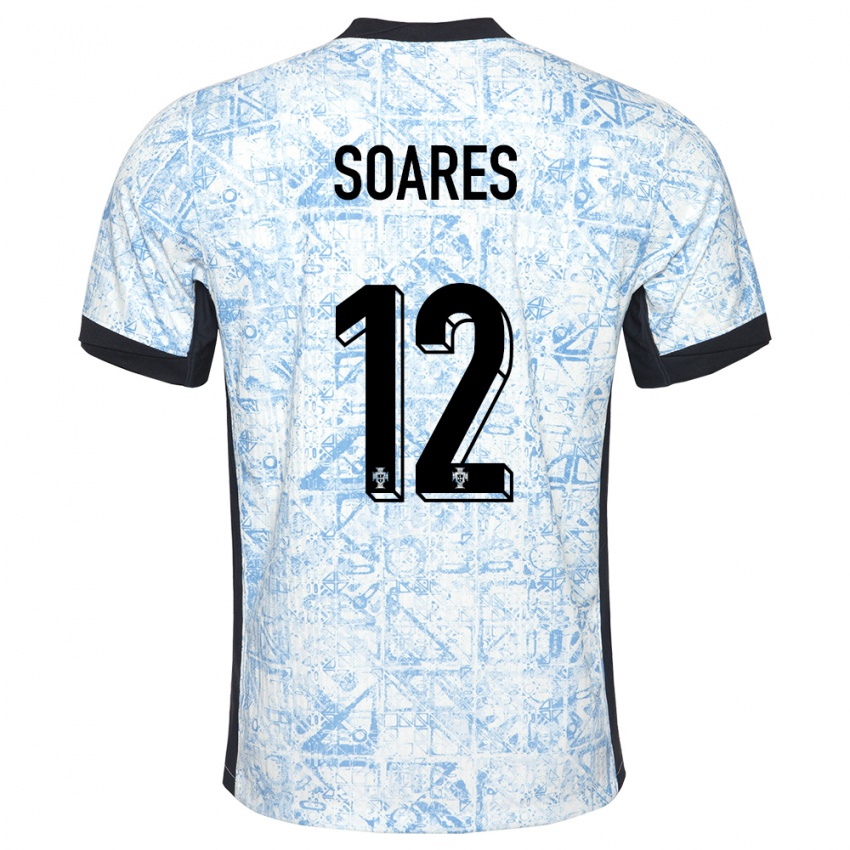 Niño Camiseta Portugal Samuel Soares #12 Crema Azul 2ª Equipación 24-26 La Camisa México