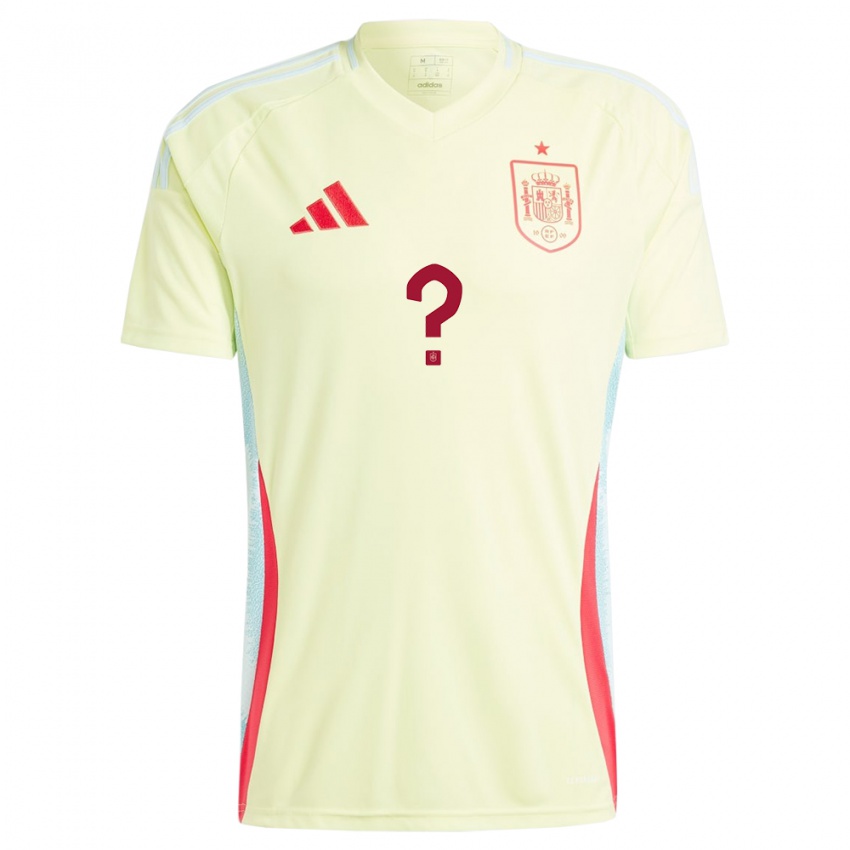 Niño Camiseta España Su Nombre #0 Amarillo 2ª Equipación 24-26 La Camisa México