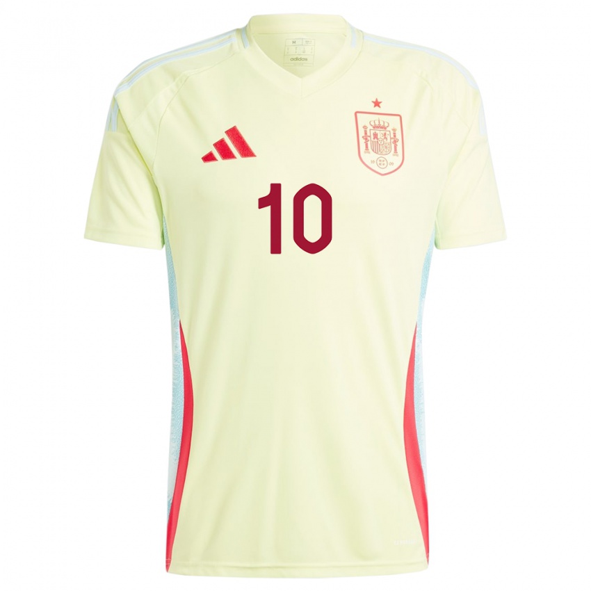 Niño Camiseta España Athenea Del Castillo #10 Amarillo 2ª Equipación 24-26 La Camisa México