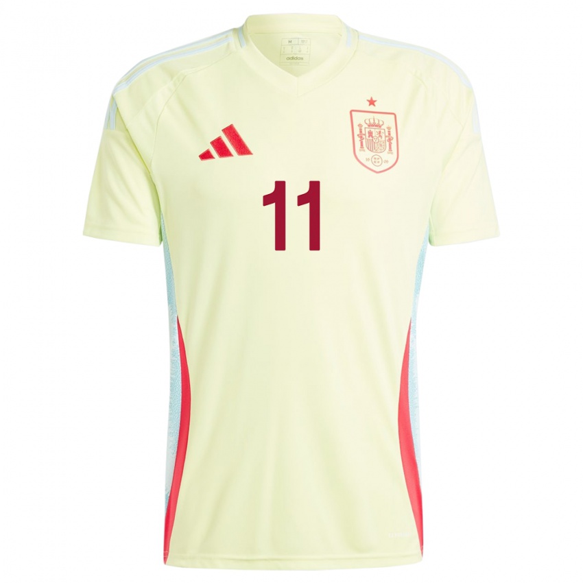 Niño Camiseta España Ferran Torres #11 Amarillo 2ª Equipación 24-26 La Camisa México