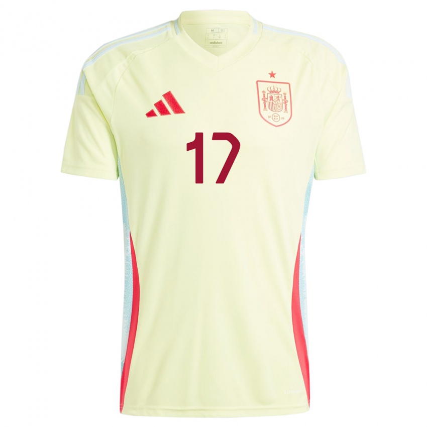 Niño Camiseta España Ivan Garriel #17 Amarillo 2ª Equipación 24-26 La Camisa México