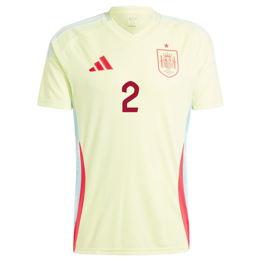 Niño Camiseta España Daniel Carvajal #2 Amarillo 2ª Equipación 24-26 La Camisa México