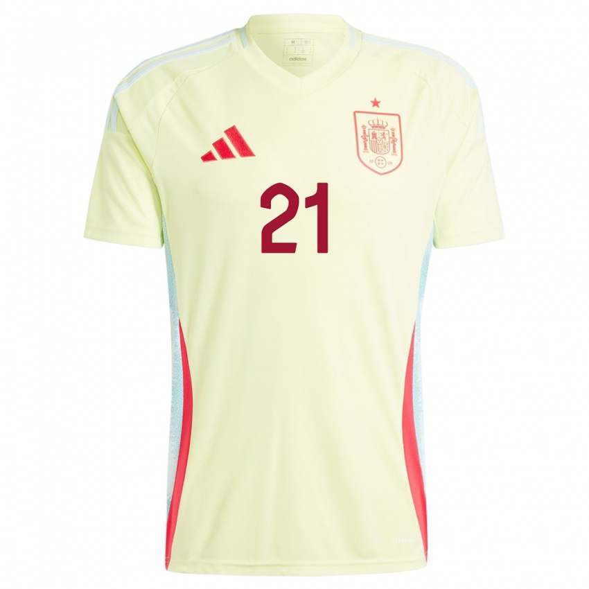 Niño Camiseta España Claudia Zornoza #21 Amarillo 2ª Equipación 24-26 La Camisa México