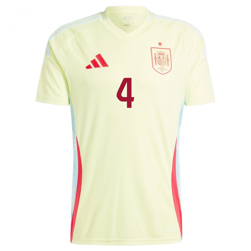 Niño Camiseta España Rocio Galvez #4 Amarillo 2ª Equipación 24-26 La Camisa México