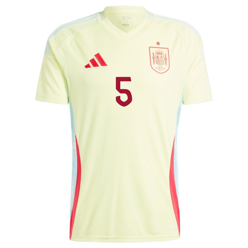 Niño Camiseta España Sergio Busquets #5 Amarillo 2ª Equipación 24-26 La Camisa México