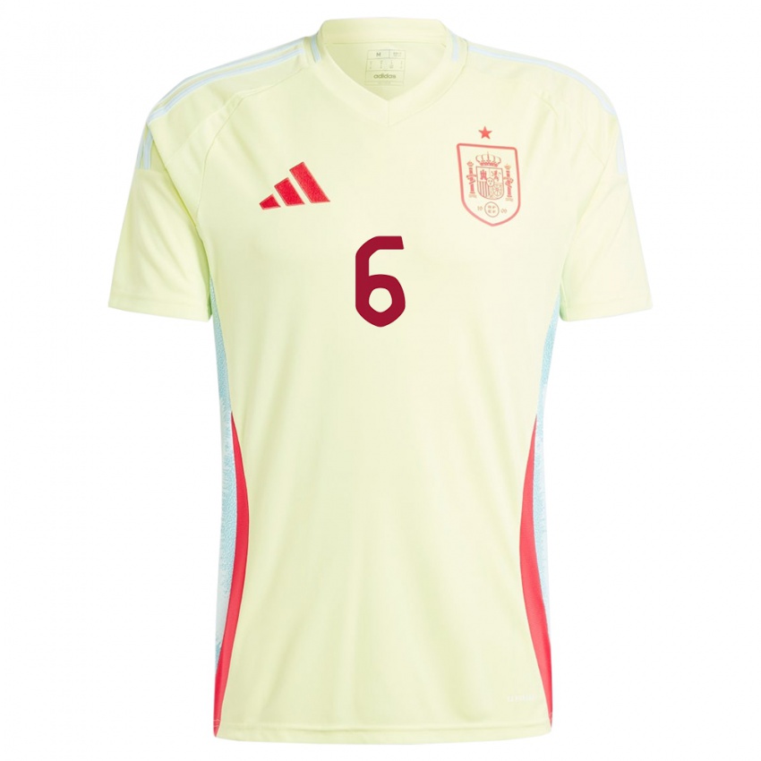 Niño Camiseta España Gerard Hernandez #6 Amarillo 2ª Equipación 24-26 La Camisa México