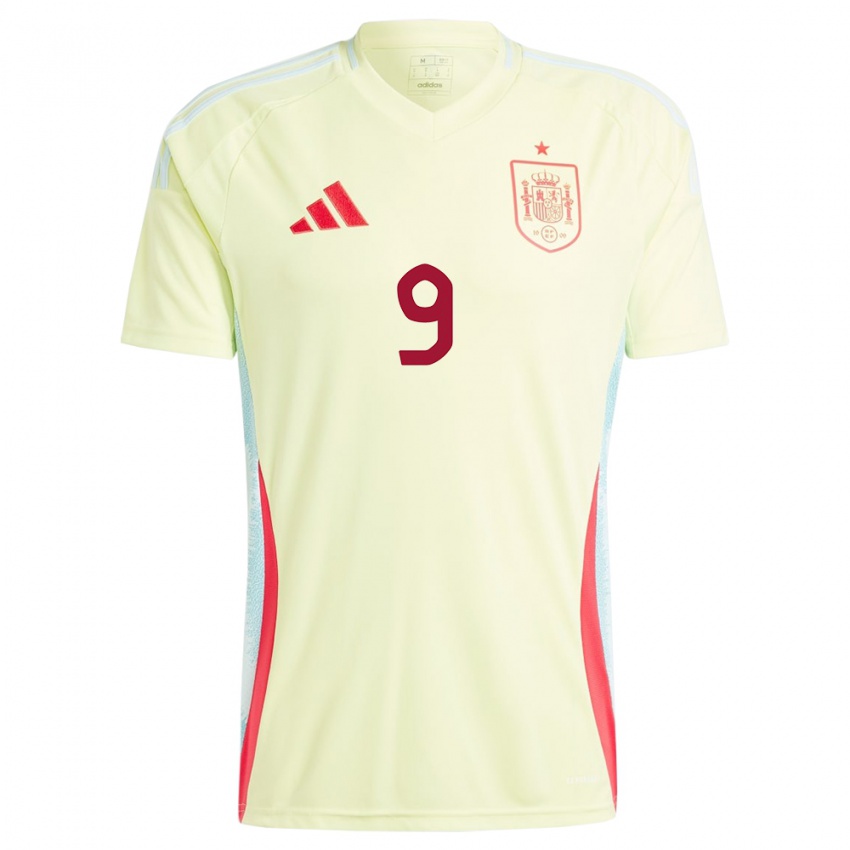 Niño Camiseta España Alvaro Gines #9 Amarillo 2ª Equipación 24-26 La Camisa México