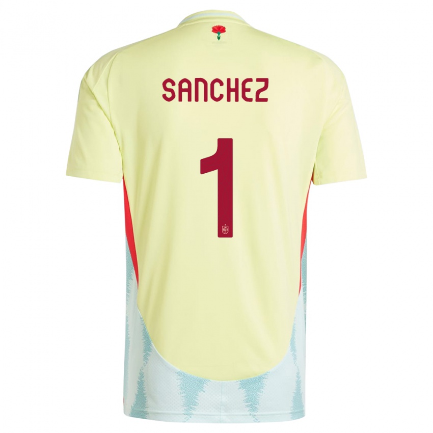 Niño Camiseta España Robert Sanchez #1 Amarillo 2ª Equipación 24-26 La Camisa México