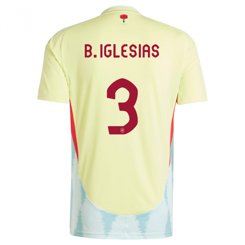 Niño Camiseta España Borja Iglesias #3 Amarillo 2ª Equipación 24-26 La Camisa México