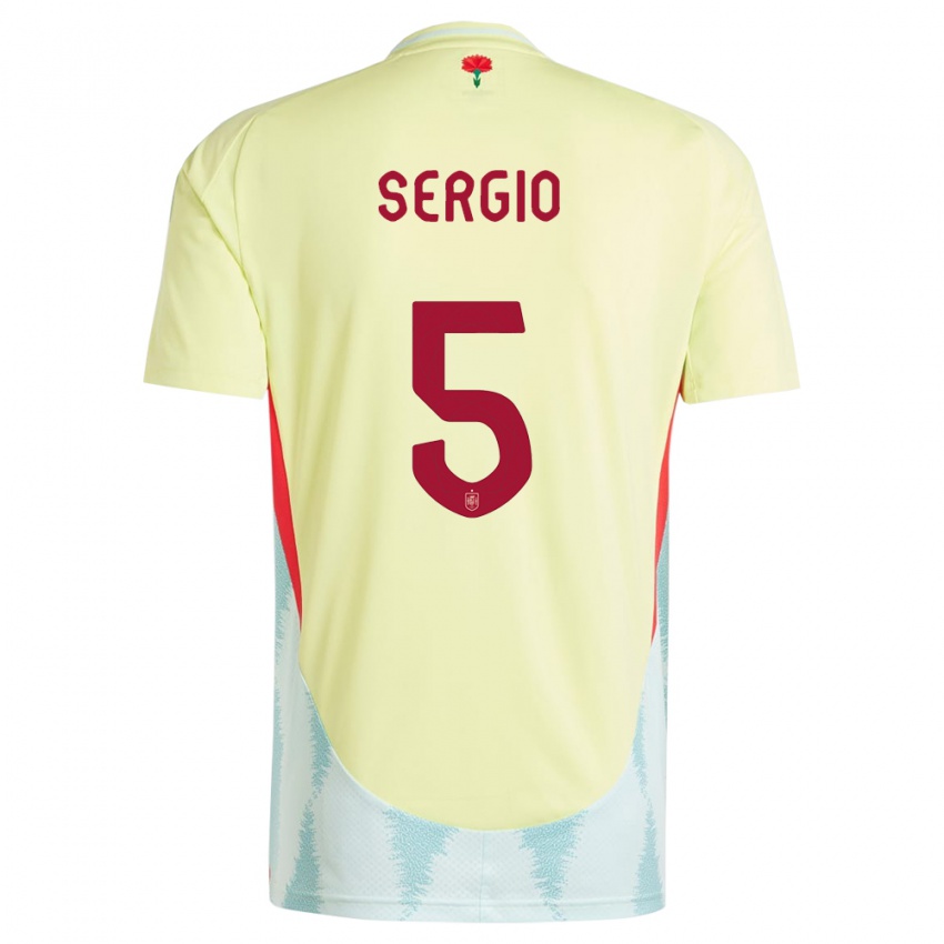 Niño Camiseta España Sergio Busquets #5 Amarillo 2ª Equipación 24-26 La Camisa México