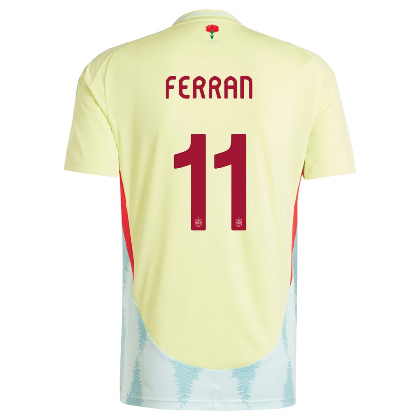 Niño Camiseta España Ferran Torres #11 Amarillo 2ª Equipación 24-26 La Camisa México