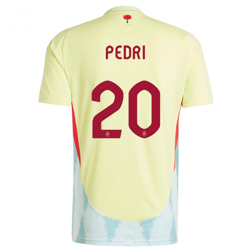 Niño Camiseta España Pedri #20 Amarillo 2ª Equipación 24-26 La Camisa México