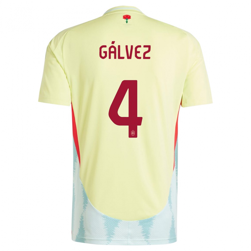 Niño Camiseta España Rocio Galvez #4 Amarillo 2ª Equipación 24-26 La Camisa México