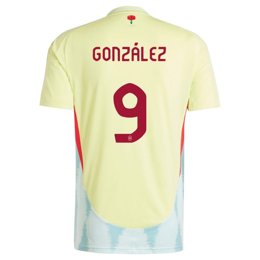 Niño Camiseta España Esther Gonzalez #9 Amarillo 2ª Equipación 24-26 La Camisa México