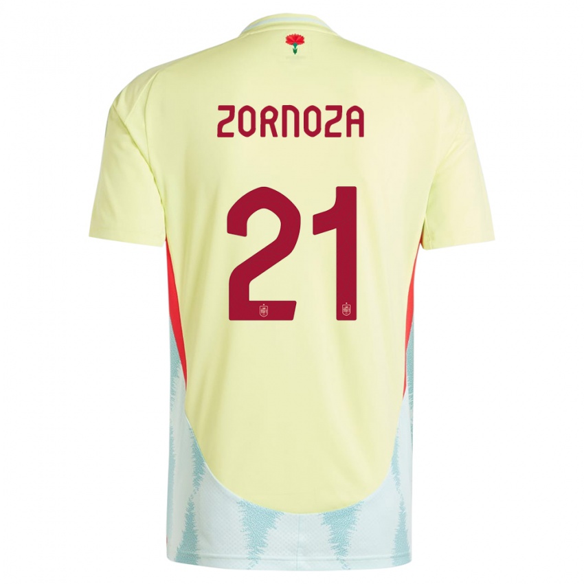 Niño Camiseta España Claudia Zornoza #21 Amarillo 2ª Equipación 24-26 La Camisa México