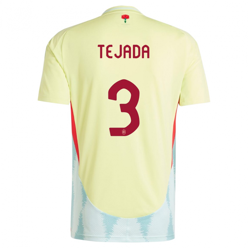 Niño Camiseta España Ana Tejada #3 Amarillo 2ª Equipación 24-26 La Camisa México