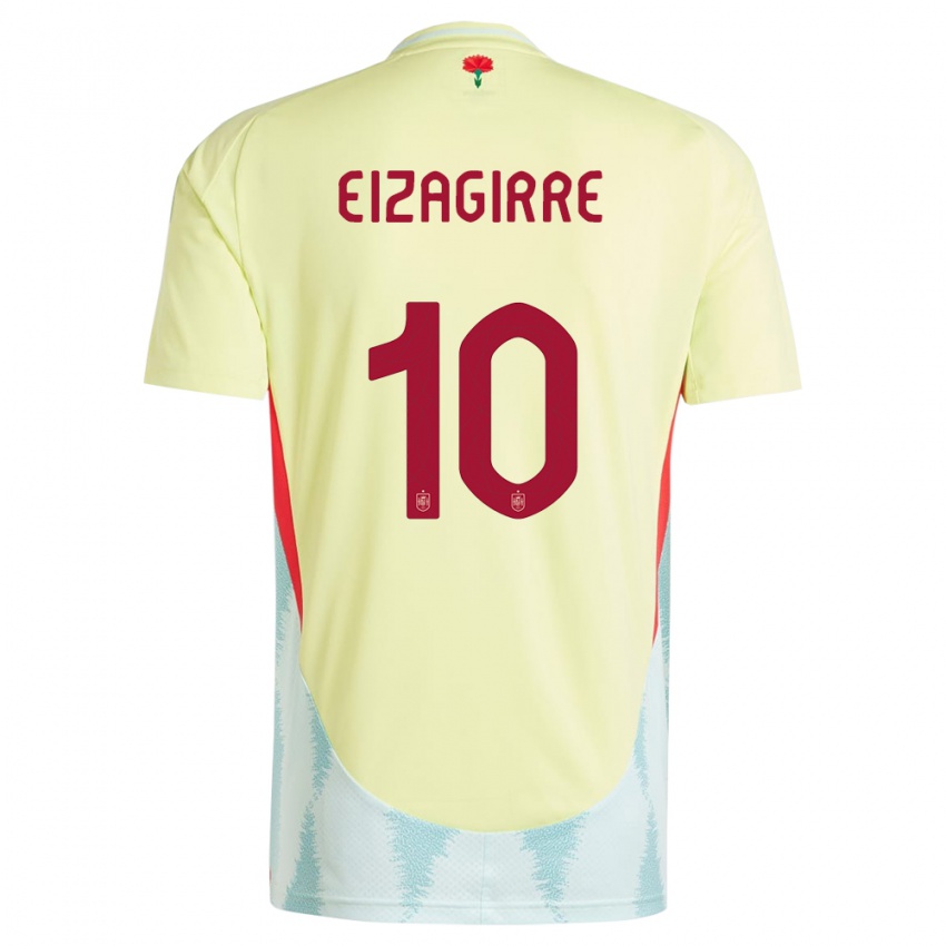 Niño Camiseta España Nerea Eizagirre #10 Amarillo 2ª Equipación 24-26 La Camisa México