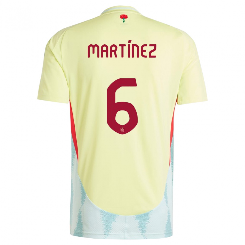 Niño Camiseta España Roger Martinez #6 Amarillo 2ª Equipación 24-26 La Camisa México