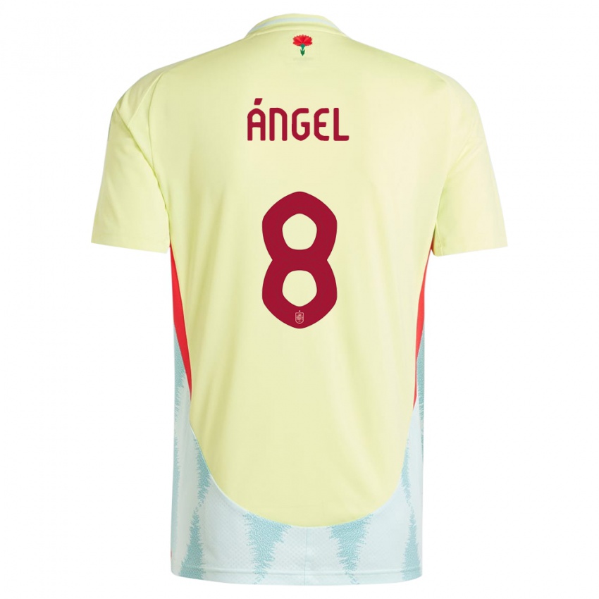 Niño Camiseta España Manuel Angel #8 Amarillo 2ª Equipación 24-26 La Camisa México