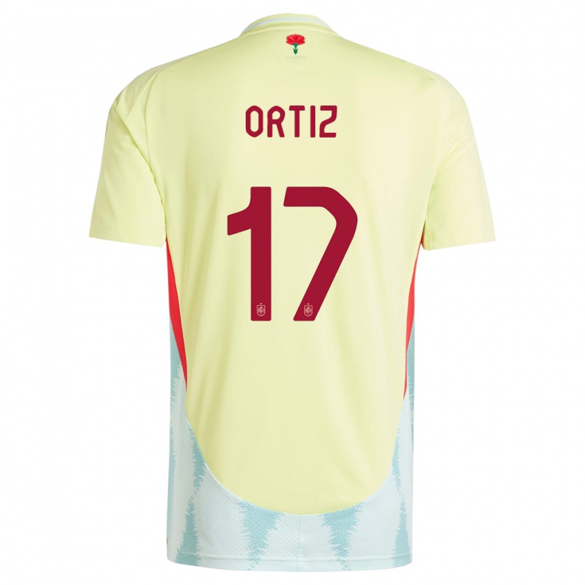 Niño Camiseta España Angel Ortiz #17 Amarillo 2ª Equipación 24-26 La Camisa México