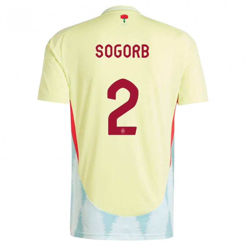 Niño Camiseta España Carles Sogorb #2 Amarillo 2ª Equipación 24-26 La Camisa México