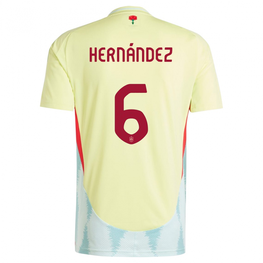 Niño Camiseta España Gerard Hernandez #6 Amarillo 2ª Equipación 24-26 La Camisa México