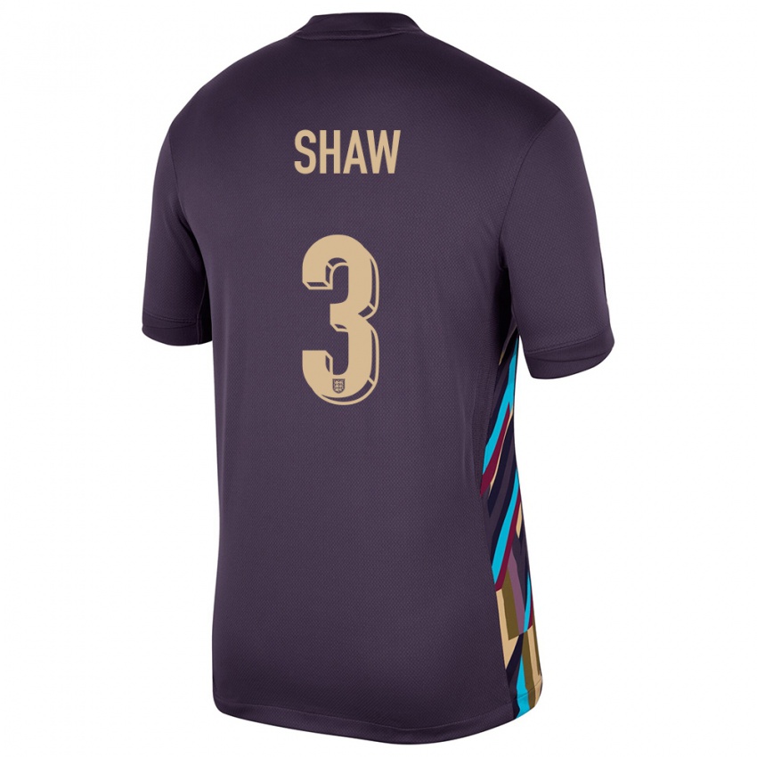 Niño Camiseta Inglaterra Luke Shaw #3 Pasa Oscura 2ª Equipación 24-26 La Camisa México