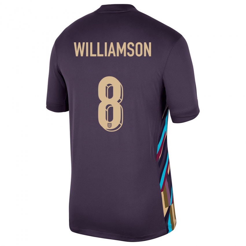 Niño Camiseta Inglaterra Leah Williamson #8 Pasa Oscura 2ª Equipación 24-26 La Camisa México