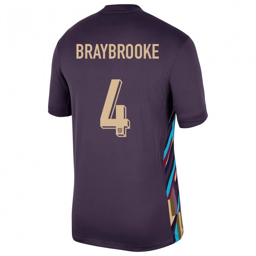 Niño Camiseta Inglaterra Samuel Braybrooke #4 Pasa Oscura 2ª Equipación 24-26 La Camisa México