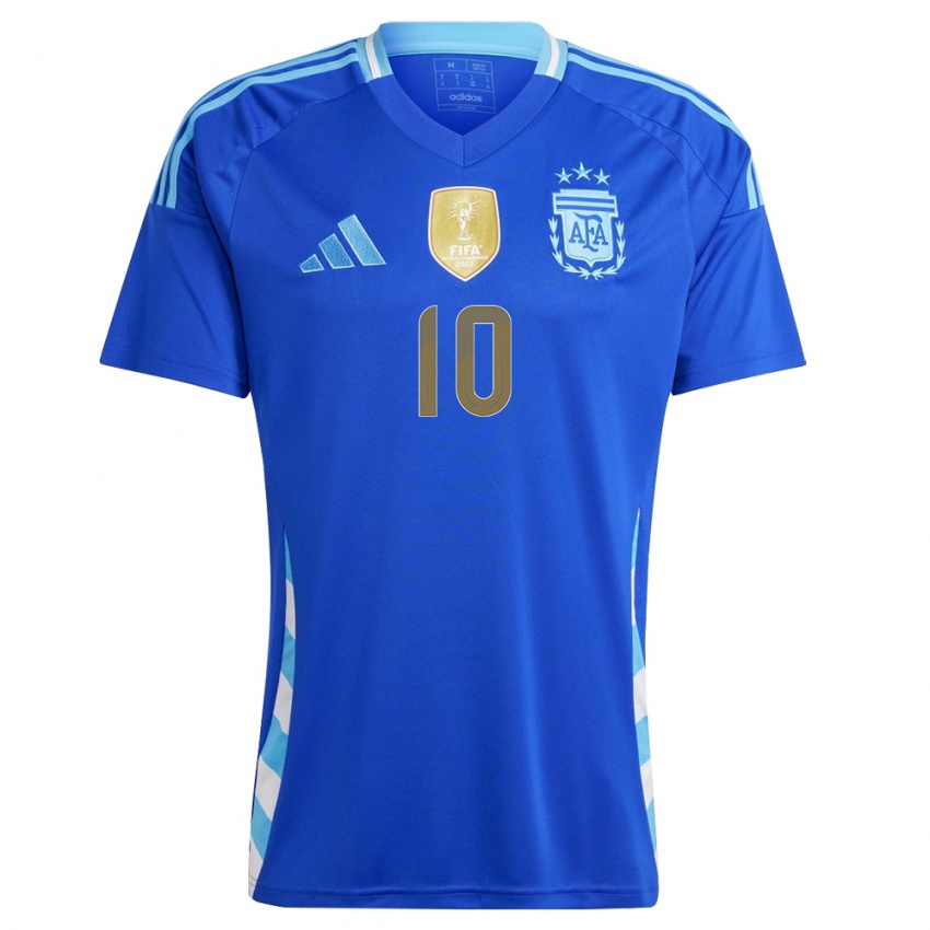 Niño Camiseta Argentina Lionel Messi #10 Azul 2ª Equipación 24-26 La Camisa México