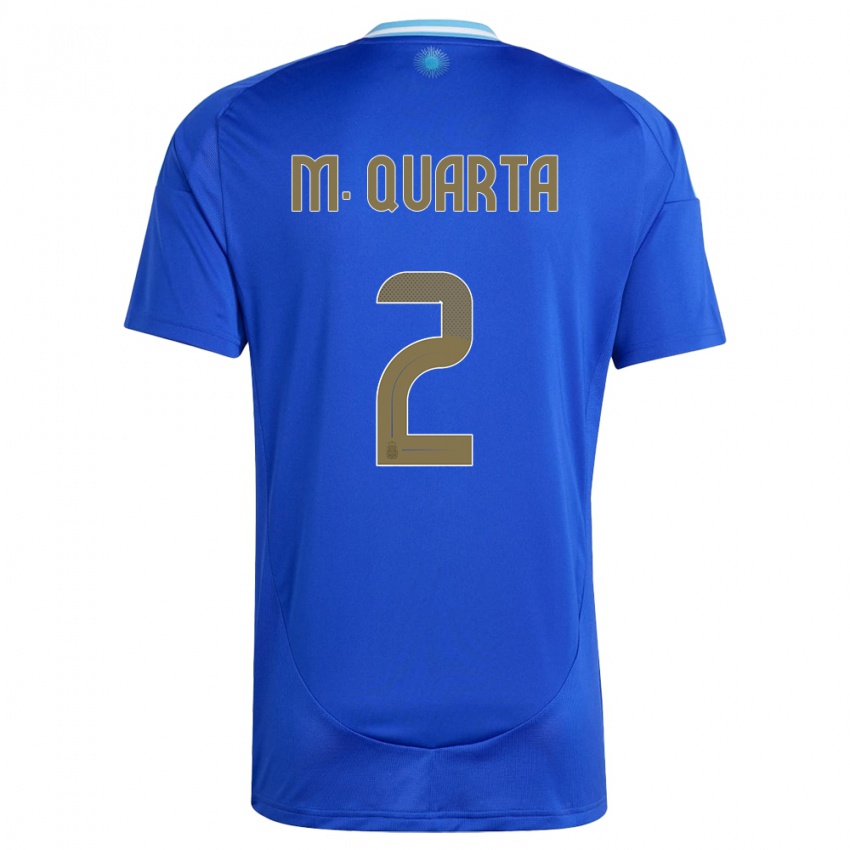 Niño Camiseta Argentina Lucas Martinez Quarta #2 Azul 2ª Equipación 24-26 La Camisa México