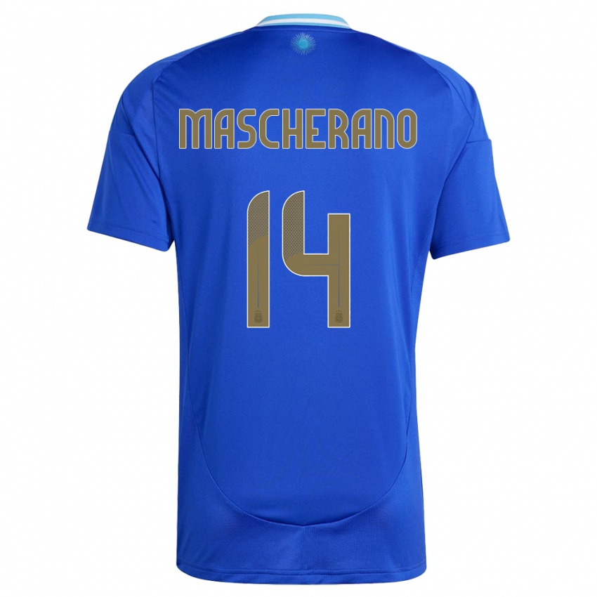 Niño Camiseta Argentina Javier Mascherano #14 Azul 2ª Equipación 24-26 La Camisa México