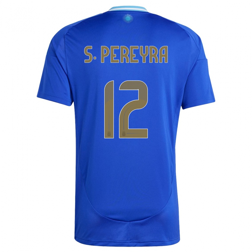 Niño Camiseta Argentina Solana Pereyra #12 Azul 2ª Equipación 24-26 La Camisa México