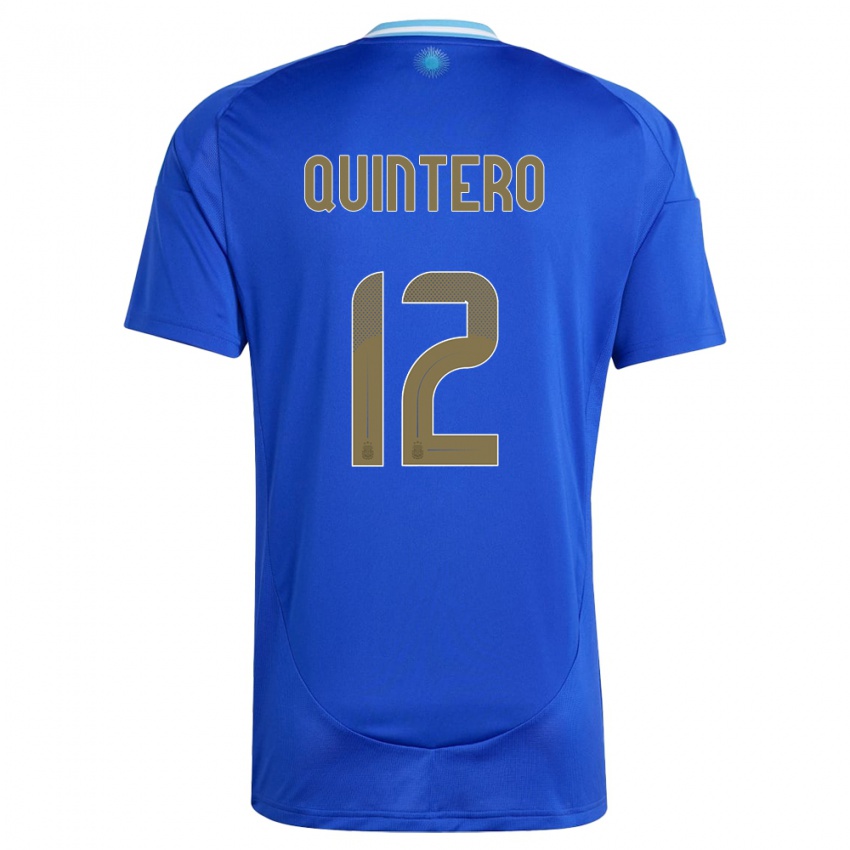 Niño Camiseta Argentina Valentino Quintero #12 Azul 2ª Equipación 24-26 La Camisa México