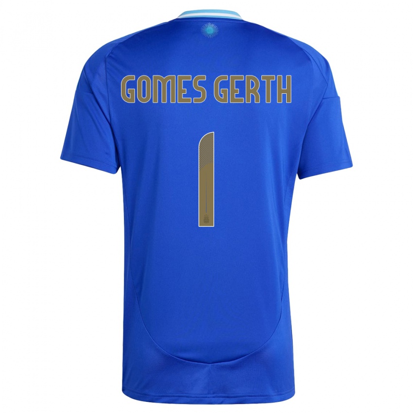 Niño Camiseta Argentina Federico Gomes Gerth #1 Azul 2ª Equipación 24-26 La Camisa México