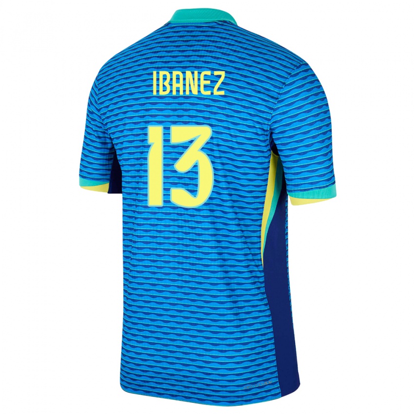 Niño Camiseta Brasil Roger Ibanez #13 Azul 2ª Equipación 24-26 La Camisa México