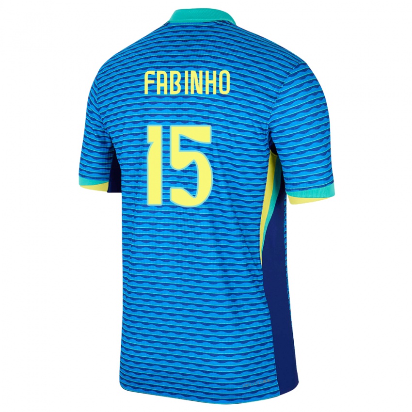 Niño Camiseta Brasil Fabinho #15 Azul 2ª Equipación 24-26 La Camisa México