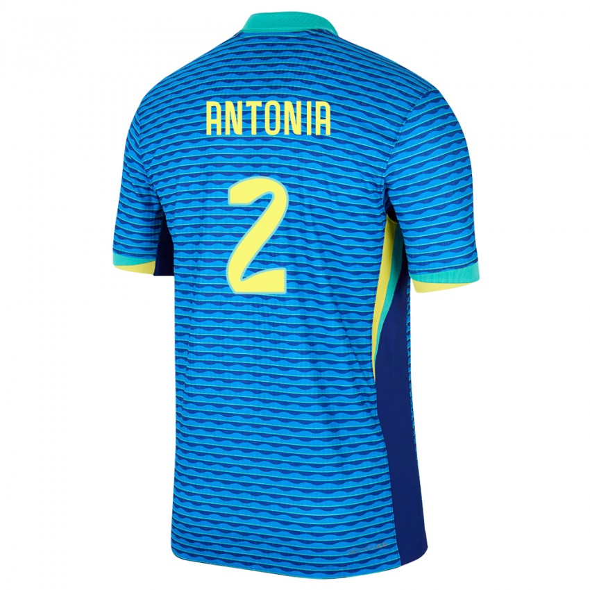 Niño Camiseta Brasil Antonia #2 Azul 2ª Equipación 24-26 La Camisa México