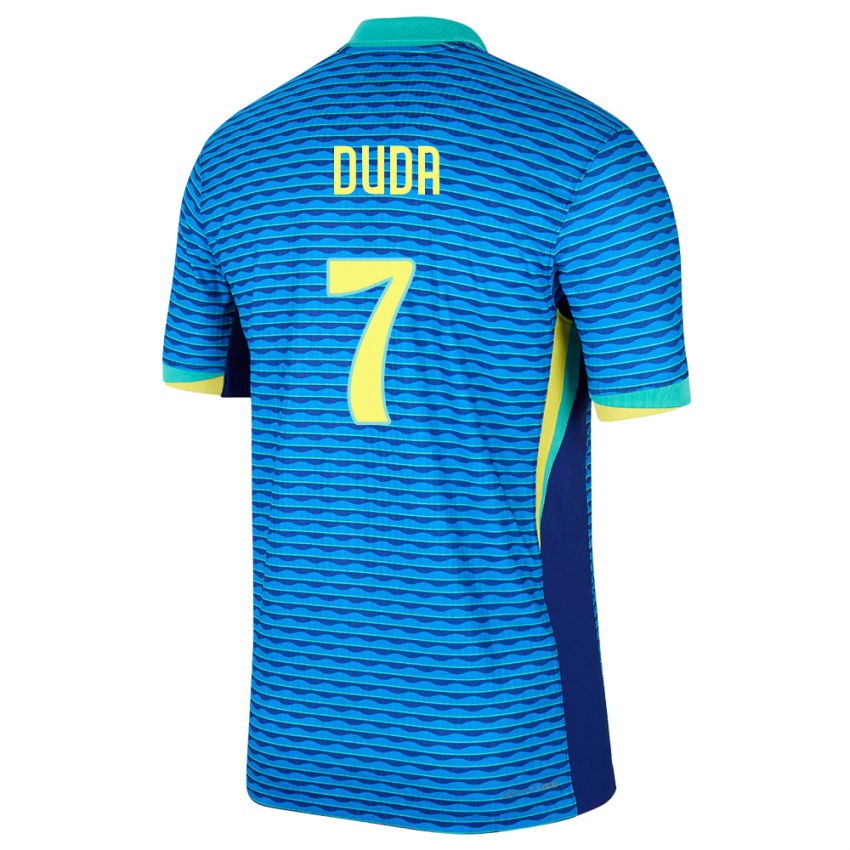 Niño Camiseta Brasil Duda Francelino #7 Azul 2ª Equipación 24-26 La Camisa México