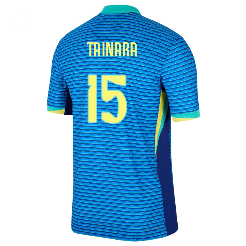 Niño Camiseta Brasil Tainara #15 Azul 2ª Equipación 24-26 La Camisa México