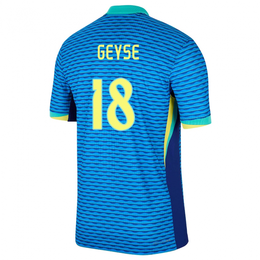 Niño Camiseta Brasil Geyse #18 Azul 2ª Equipación 24-26 La Camisa México