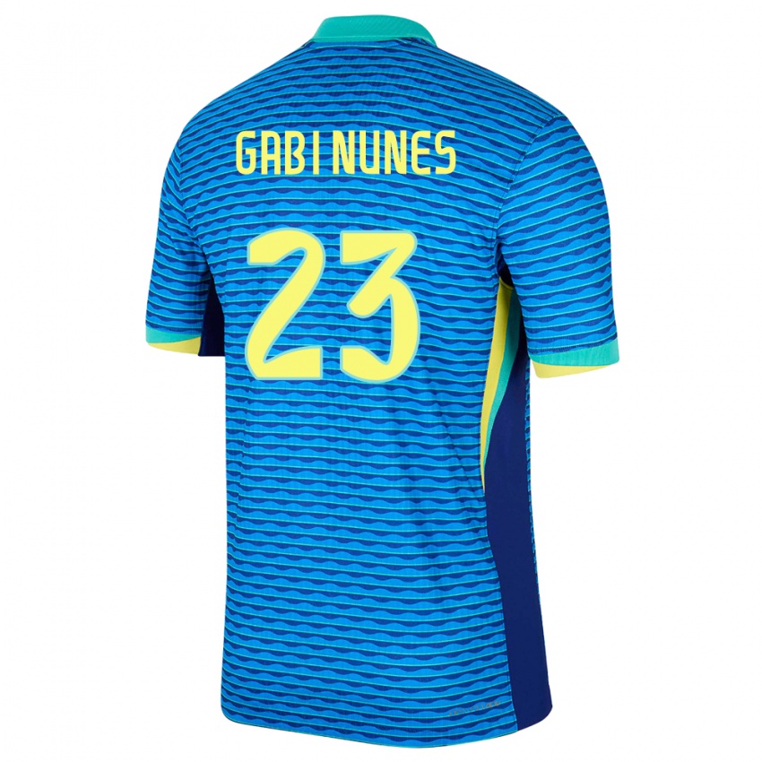 Niño Camiseta Brasil Gabi Nunes #23 Azul 2ª Equipación 24-26 La Camisa México