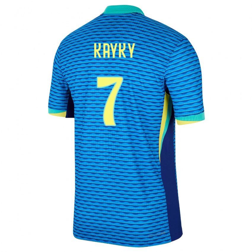 Niño Camiseta Brasil Kayky #7 Azul 2ª Equipación 24-26 La Camisa México